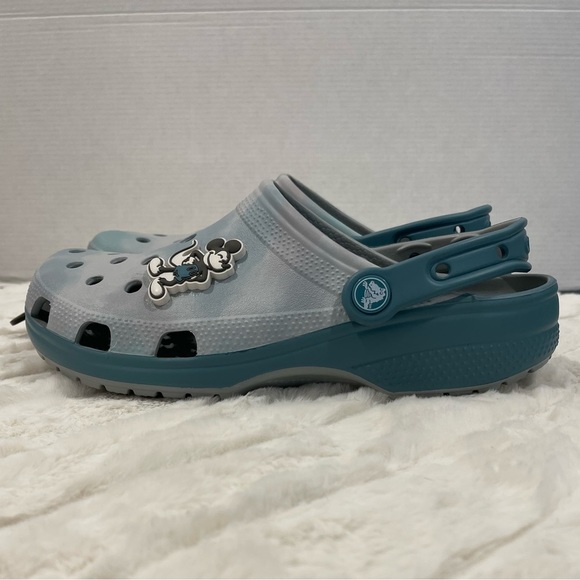 *NEW* Crocs Disney Parks Mickey Mouse tie-dye Blue Adult w/ Jibbitz UNISEX - Picture 13 of 13